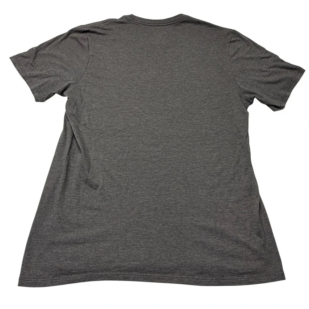 Nike Just Do It Graphic Tee Charcoal Gray Red Swoosh Mens Large